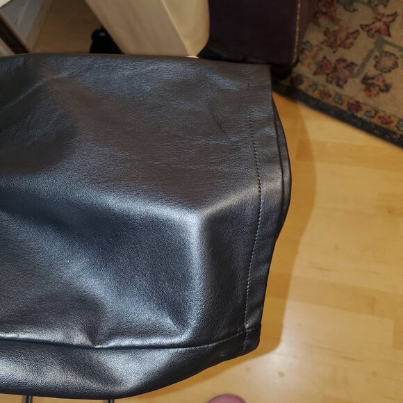BAGATELLE COLLECTION Sz. XL Black Vegan Leather Pants! Club, Sexy Y2K Party - Picture 3 of 14